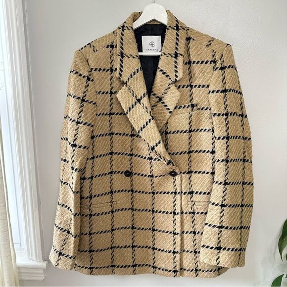 ANINE BING Kaia Check-Pattern Blazer - Picture 3 of 7